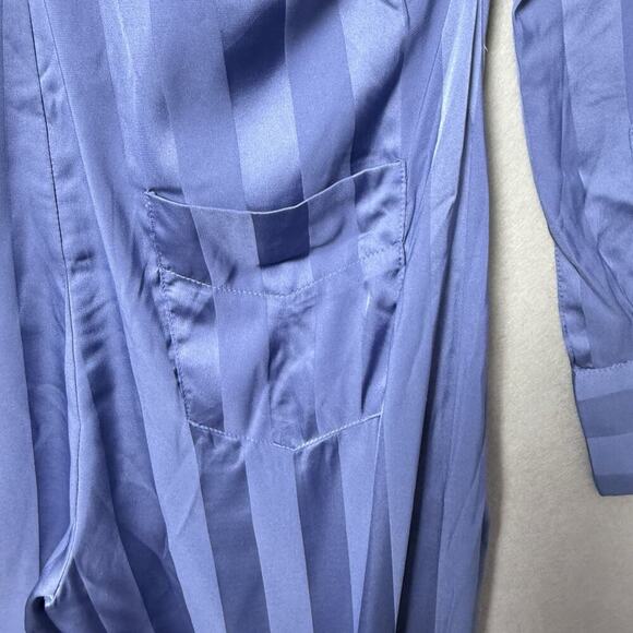 Choosy Lafayette Womens Blue Striped Jumpsuit Pockets Front Tie Comfort Size 2 - Picture 10 of 13